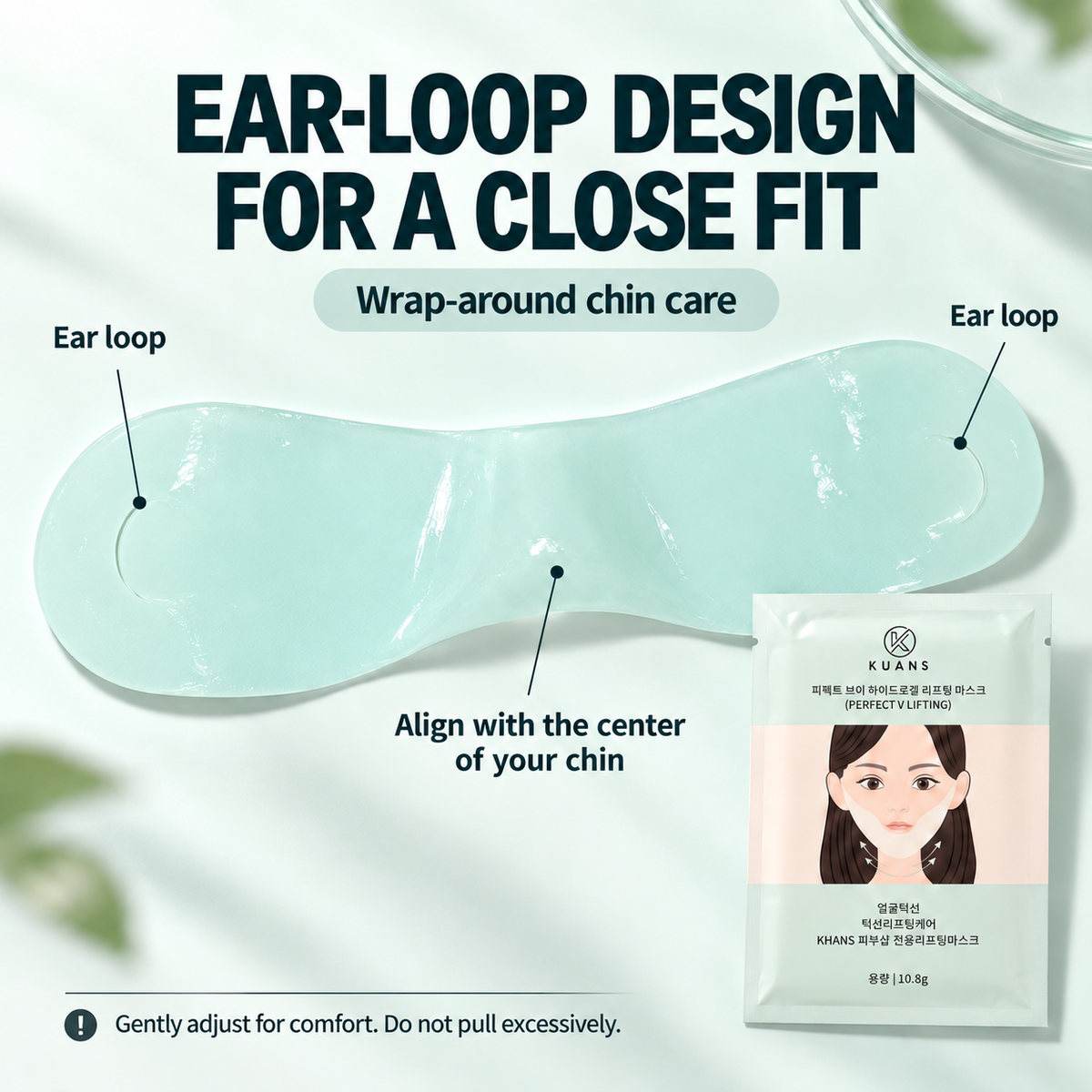 KHANS chin mask – ear-loop design and fit