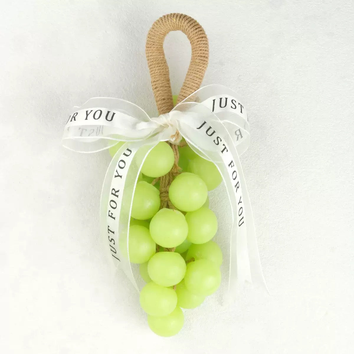 Fresh green grape-shaped hanging soap